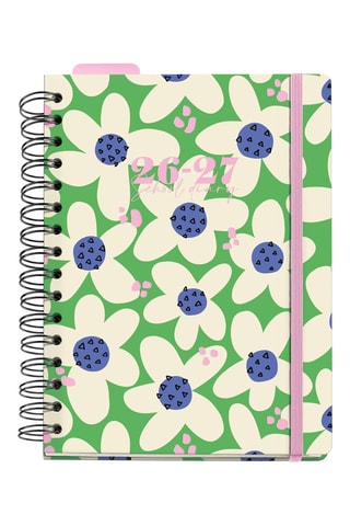 Agenda à spirale - Vert et blanc