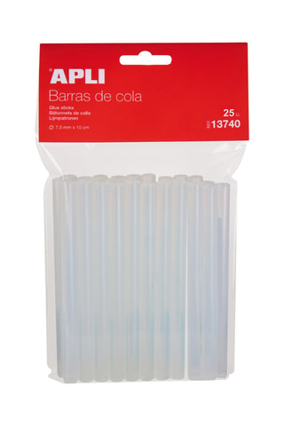 25 bâtonnets de colle 7,5 mm - 10 cm