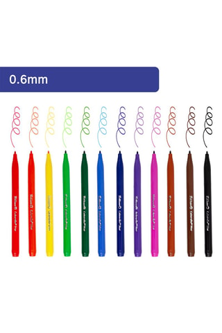 12 stylos-feutres Colorella Star - 12 encres