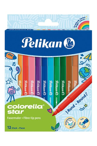 12 stylos-feutres Colorella Star - 12 encres