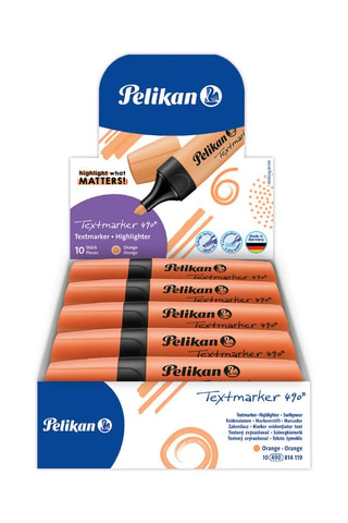 10 surligneurs Textmarker 490 - Encre orange