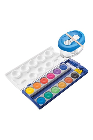 Gobelet à eau pour peinture - Bleu roi et transparent