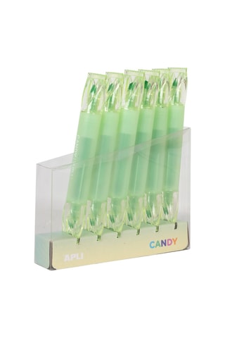 6 surligneurs bonbons Vert fluo