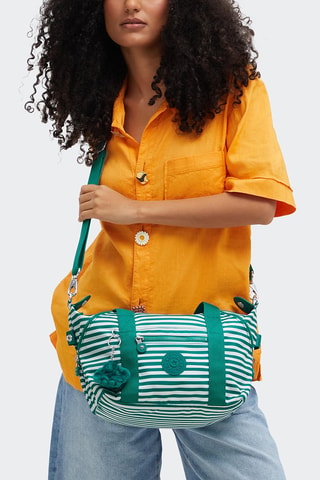 Sac porté épaule - Vert et blanc