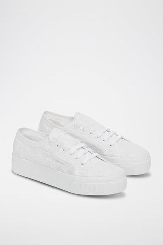 Baskets plateformes 2740 FLOWER SANGALLO - Blanc