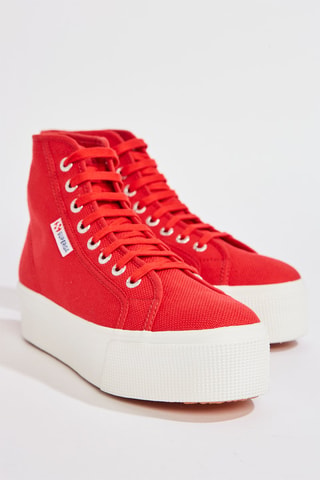 Tennis montantes plateformes 2705-HI TOP - Rouge