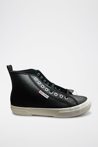Hoge Leren Sneakers - Zwart