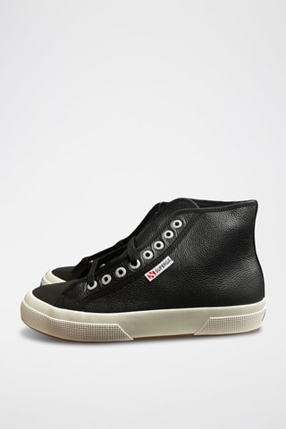 Hoge Leren Sneakers - Zwart