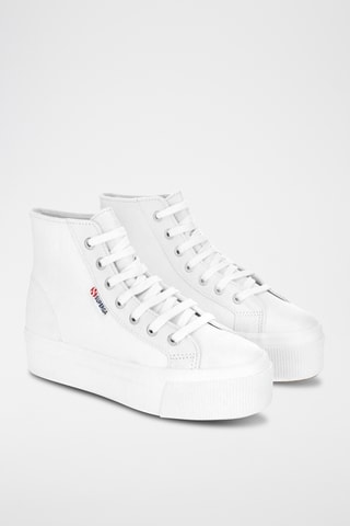 Baskets montantes en cuir 2705-HI TOP NAPPA - Blanc