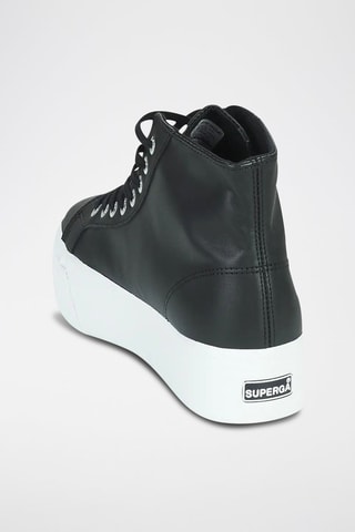 Hoge Leren Sneakers - Zwart