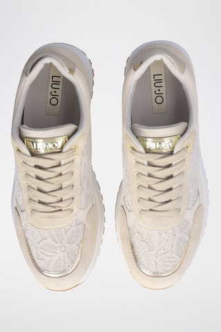 Sneakers en cuir Johanna - Blanc et beige