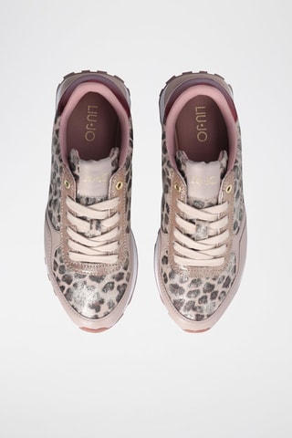 Sneakers plateformes Evelyn - Blanc, rose et beige