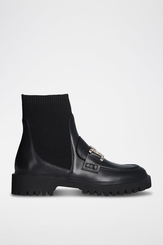 Bottines en cuir Cora - Noir