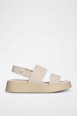 Sandales plateformes en nubuck Amber - Blanc