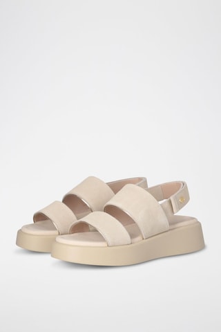 Sandales plateformes en nubuck Amber - Blanc