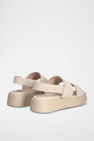 Sandales plateformes en nubuck Amber - Blanc