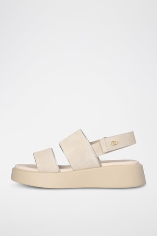 Sandales plateformes en nubuck Amber - Blanc