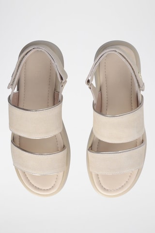 Sandales plateformes en nubuck Amber - Blanc