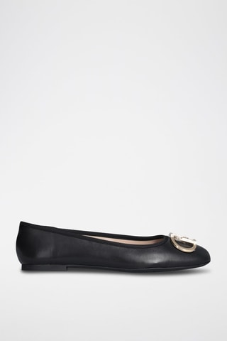 Ballerines en cuir de mouton Dafne - Doré et noir