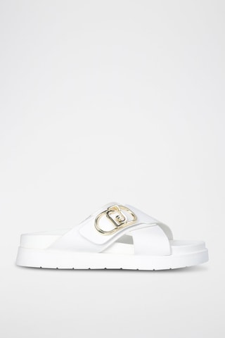 Mules plateformes en cuir - Blanc