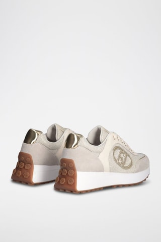Baskets en cuir Lolo - Doré et beige