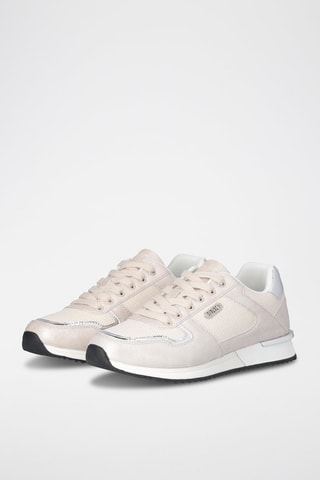 Sneakers - Beige et argenté