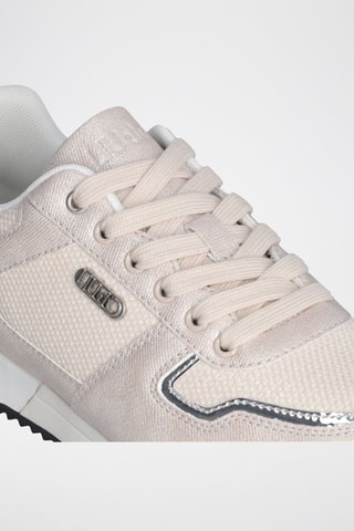 Sneakers - Beige et argenté