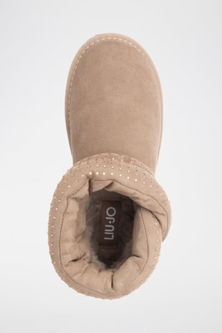 Bottines en nubuck - Beige et doré