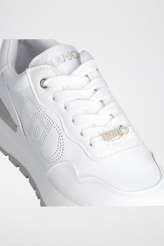 Baskets en cuir Amazing - Blanc, doré et gris