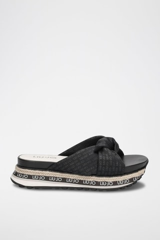 Mules plateformes Wonder - Noir
