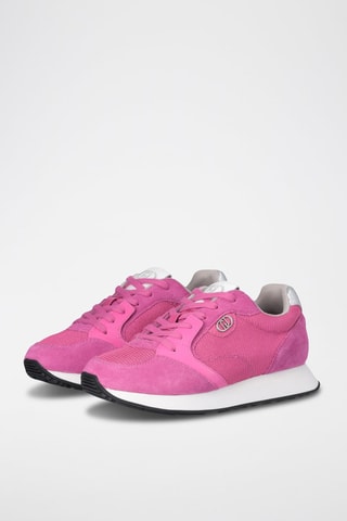 Baskets en nubuck Vibe - Rose et argenté