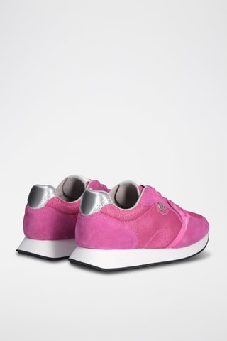 Baskets en nubuck Vibe - Rose et argenté