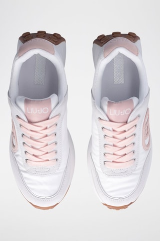 Baskets en nubuck Lolo - Blanc et rose