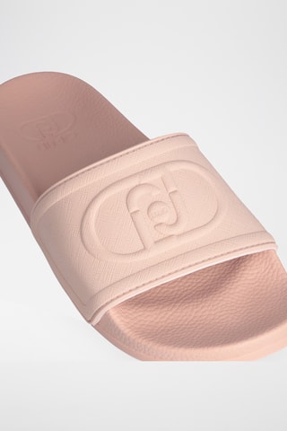 Claquettes - Beige, blanc et doré