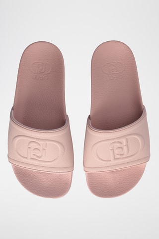 Claquettes - Beige, blanc et doré