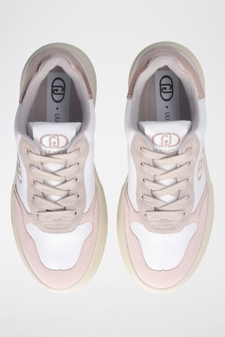 Baskets en cuir Me - Blanc, rose et doré