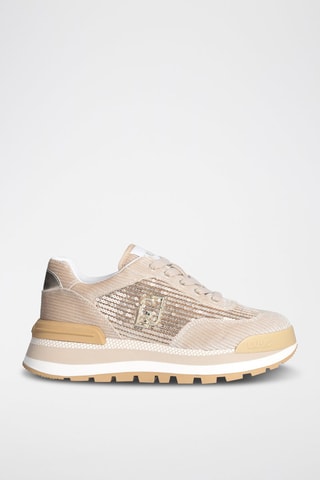 Sneakers plateformes Amazing - Beige et blanc
