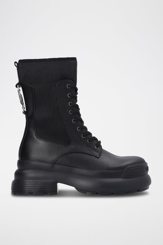 Bottines en cuir Amy - Noir