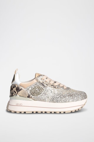 Baskets Maxi Wonder - Beige, blanc et argenté