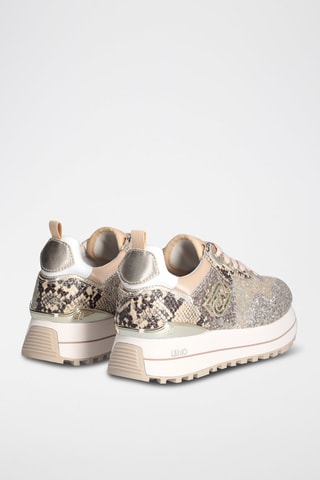 Baskets Maxi Wonder - Beige, blanc et argenté