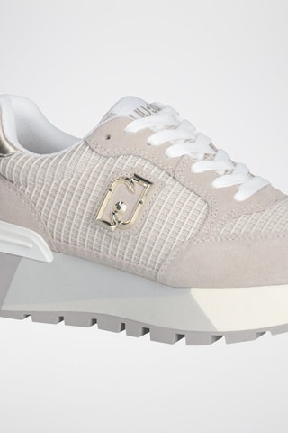 Baskets plateformes en nubuck Amazing - Blanc, beige et gris