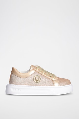 Baskets plateformes Kylie - Rose et doré