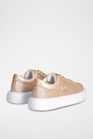 Baskets plateformes Kylie - Rose et doré