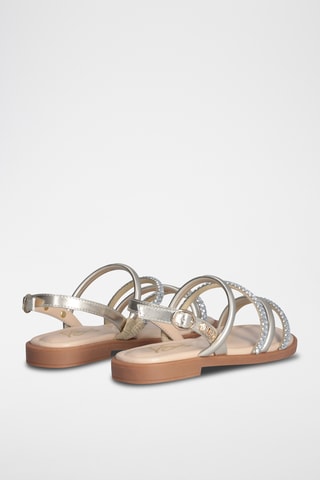 Sandales - Beige et argenté