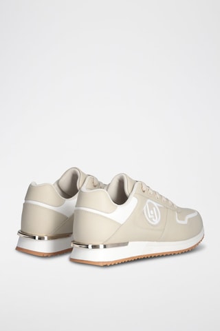 Sneakers en cuir - Blanc et beige