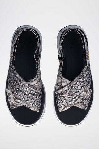 Sandales plateformes Dreamy - Blanc, gris et noir