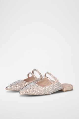 Mules en cuir de chèvre - Blanc et beige