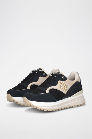 Baskets en nubuck Maxi Wonder - Blanc et noir
