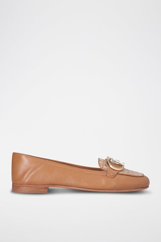 Mocassins en cuir de mouton Emel - Marron et gris