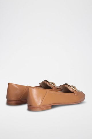 Mocassins en cuir de mouton Emel - Marron et gris